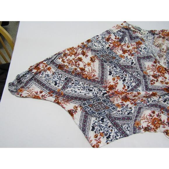 Hayden Rayon White Floral Tunic Wrap Top size 3XL Batwing Boho Colorful Classic - Picture 5 of 8
